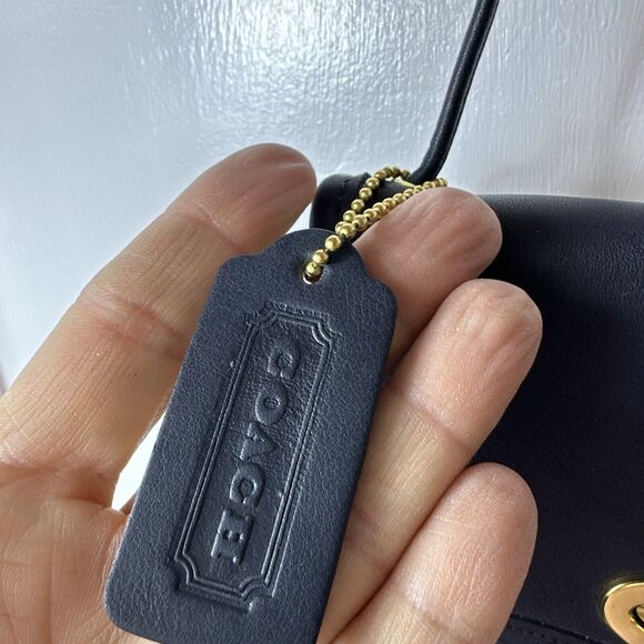 Vintage Coach Everett Crossbody Bag 9934 Navy USA 2000 Hang Tag Included - Picture 12 of 16